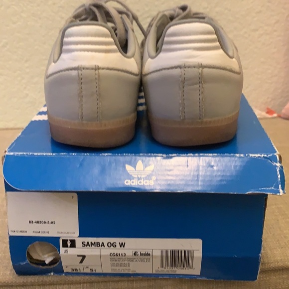 Adidas Light Gray Samba shoes Size 38 1/2, 7 - Picture 4 of 4